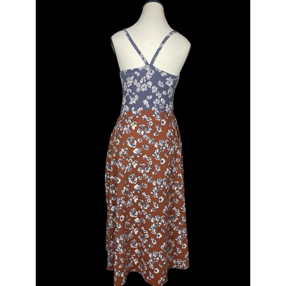 Pact Fit & Flare Floral Midi Dress Womens S Stretch Casual Beach Cottagecore - Picture 6 of 10